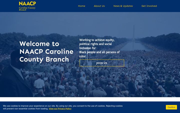 Kuvakaappaus sivustosta carolinenaacp.org