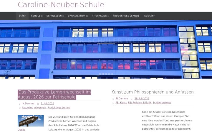 Screenshot of carolineneuberschule.de