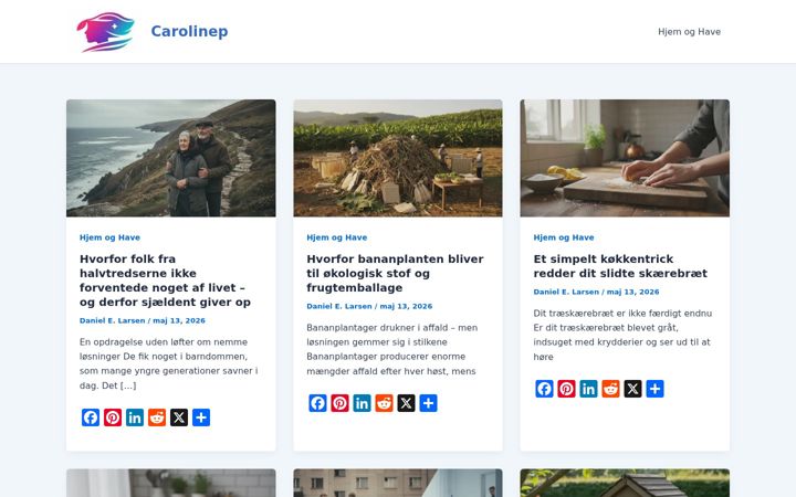 Screenshot of carolinep.dk