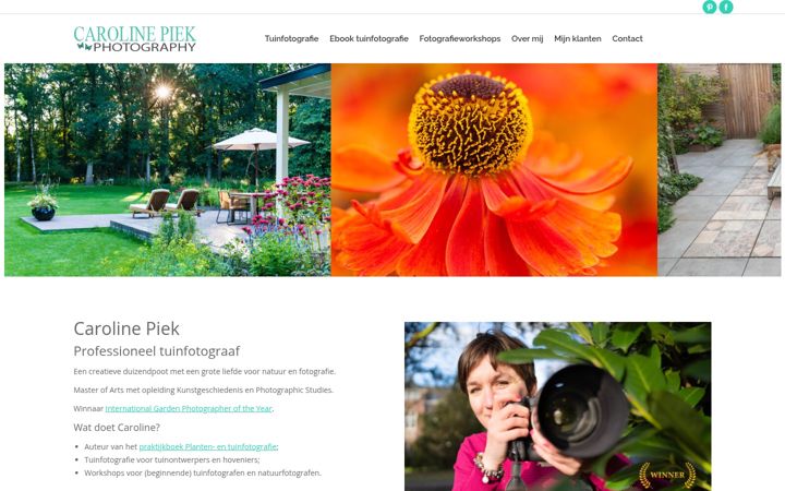 Screenshot of carolinepiek.nl