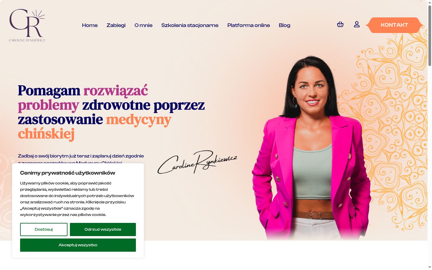 Zrzut ekranu banera zgody wyświetlanego przed jakąkolwiek interakcją