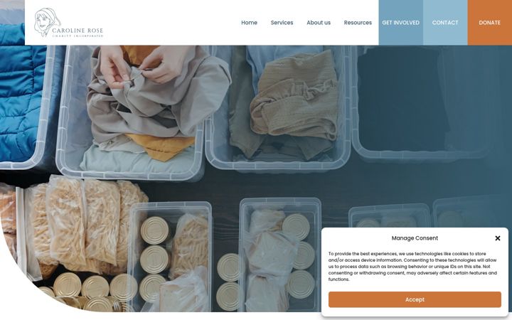 Kuvakaappaus sivustosta carolinerosecharity.org