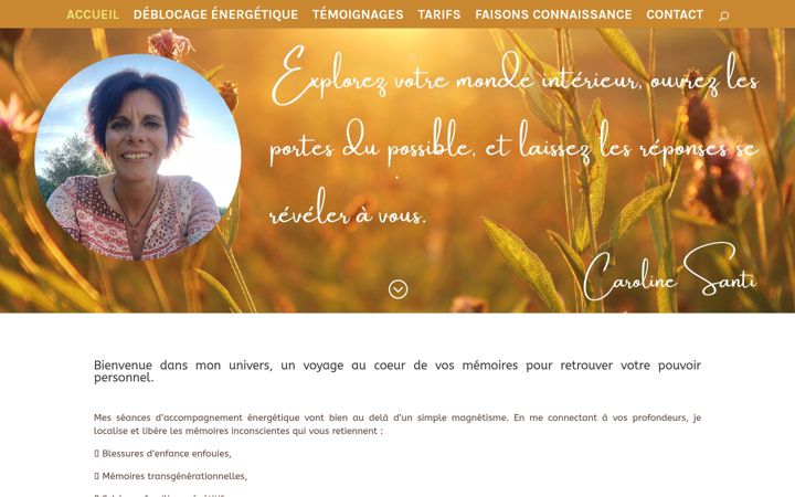 Screenshot of carolinesanti.com