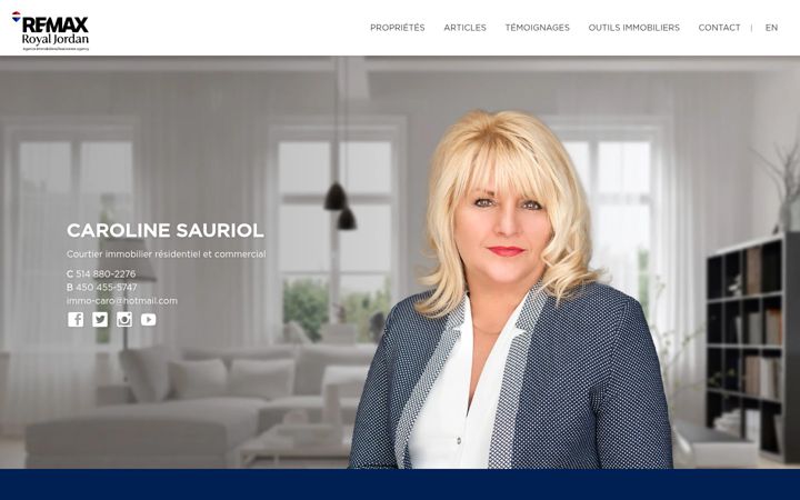 Screenshot of carolinesauriol.com