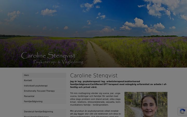 Screenshot of carolinestenqvist.se