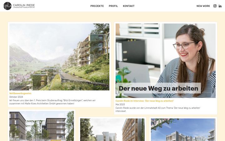 Screenshot of carolinriede.ch