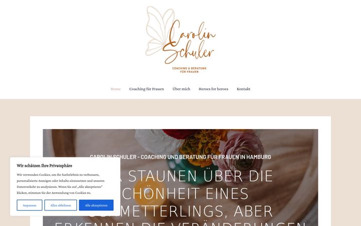 Ekrano kopija carolinschuler.de