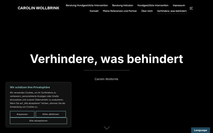 Ekrano kopija carolinwollbrink.de