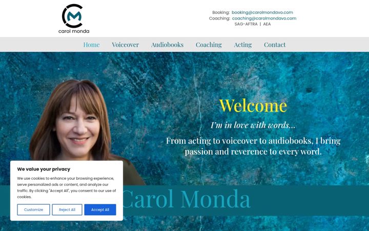 Screenshot of carolmondavo.com