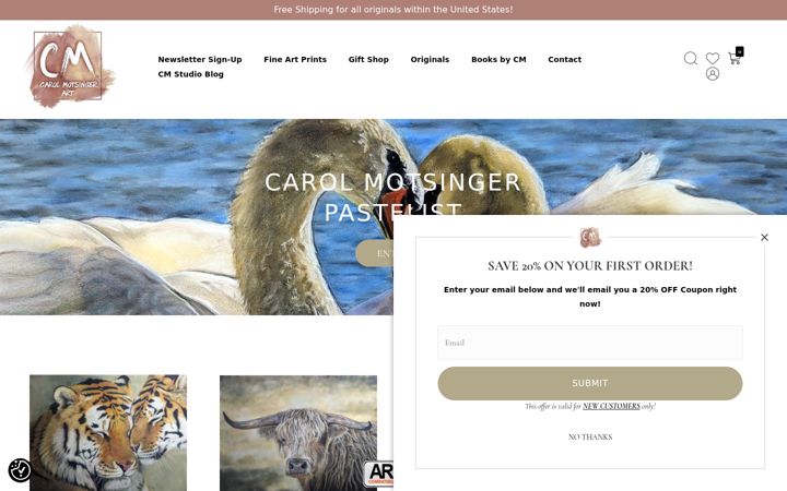 Screenshot of carolmotsinger.com