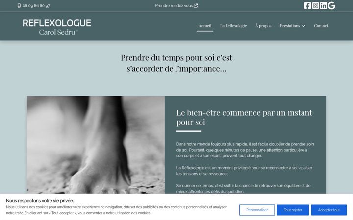 Screenshot του carolsedru-reflexologie.fr