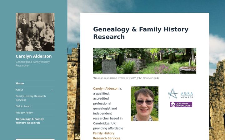 Screenshot of carolynalderson.com