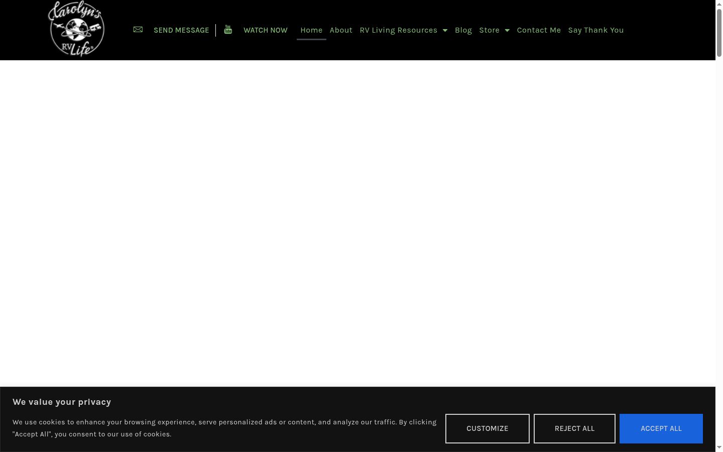 Screenshot des Einwilligungsbanners vor jeglicher Interaktion