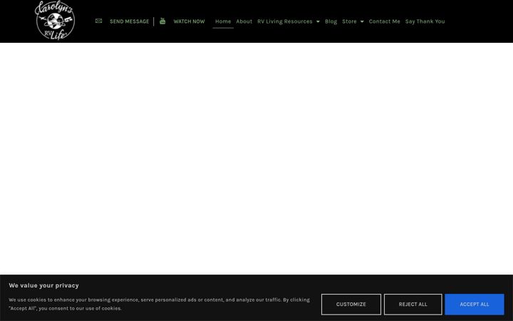 Screenshot of carolynsrvlife.com
