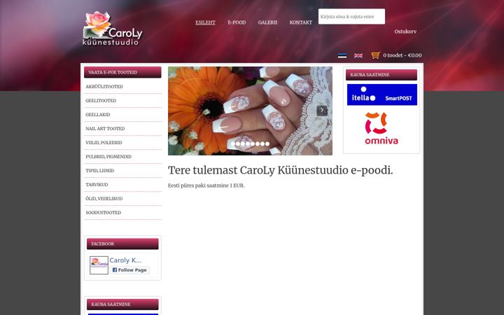 Screenshot of carolystuudio.ee