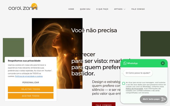 Screenshot of carolzanini.com.br