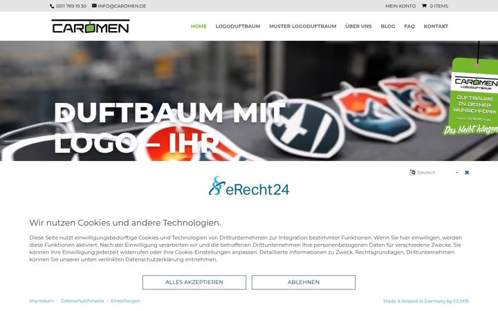 Screenshot of caromen.de