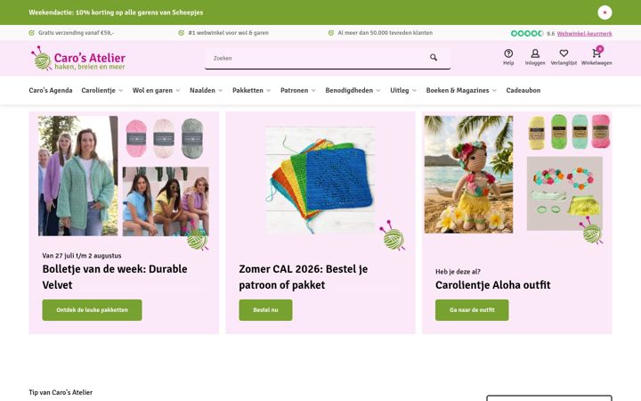 Snimka zaslona za carosatelier.nl