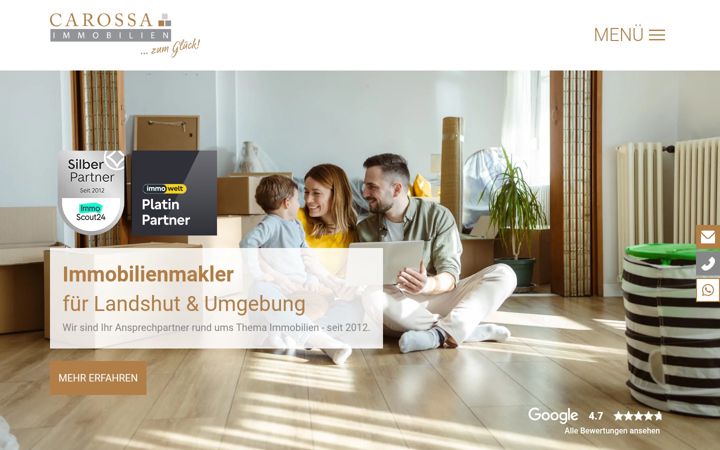Screenshot of carossa-immobilien.de