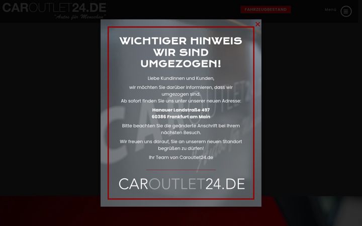 Screenshot of caroutlet24.de