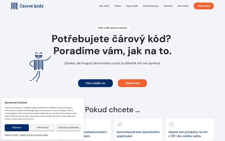 Screenshot of carovekody.cz