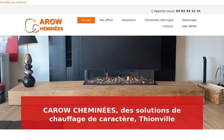 Screenshot of carow-cheminees.com