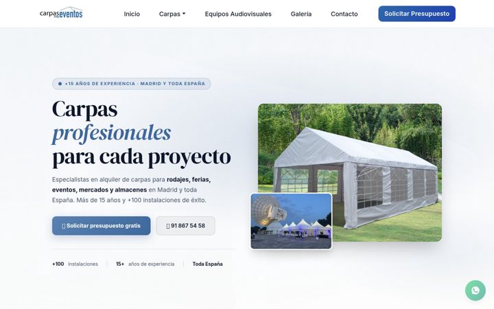 Screenshot of carpasproeventos.com