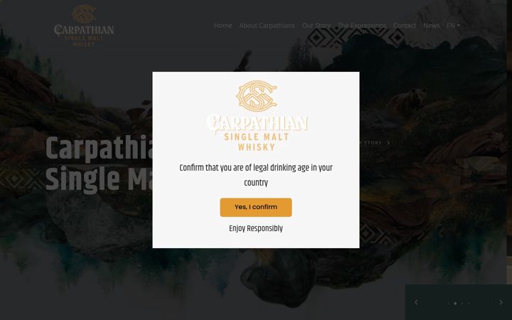Screenshot of carpathian-singlemalt.com