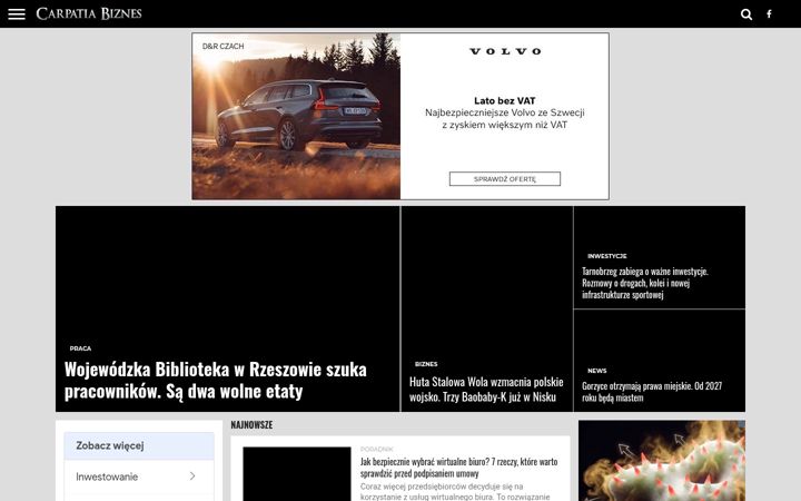 Zrzut ekranu carpatiabiznes.pl