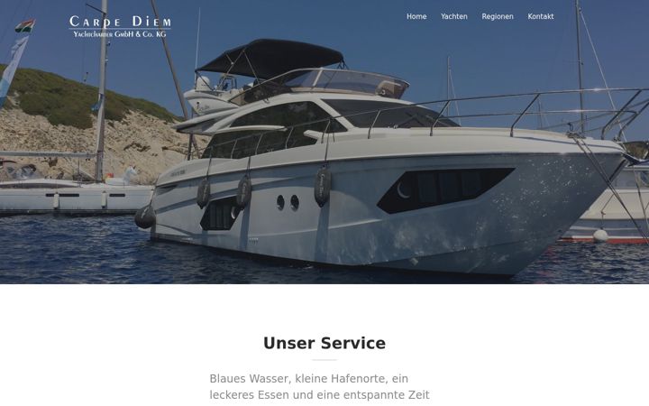 Screenshot of carpe-diem-yacht.de