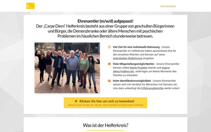 Screenshot of carpediem-ehrenamt.com