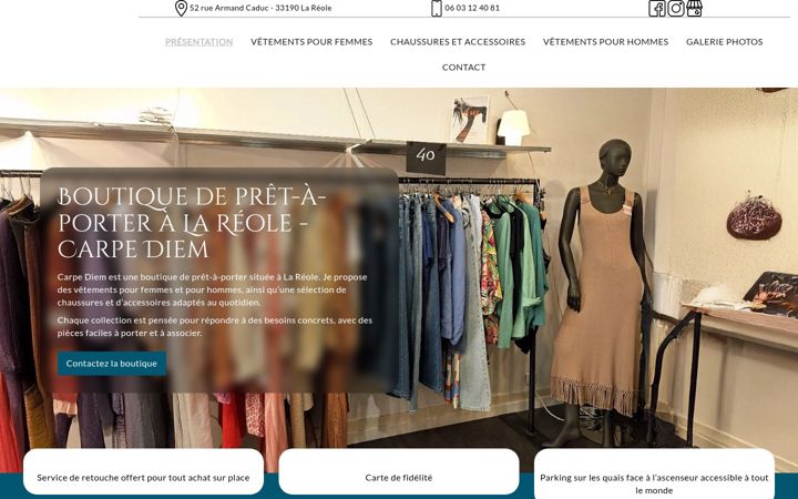 Screenshot of carpediem-lareole.fr