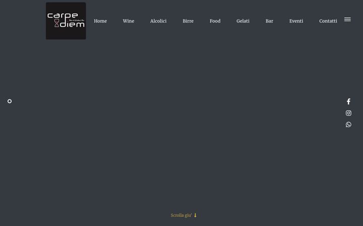 Screenshot of carpediemcocktailwine.it