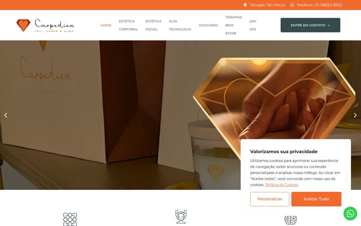 Képernyőkép: carpediemspa.com.br