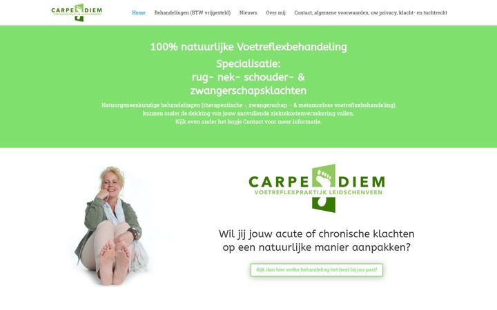 Snimka zaslona za carpediemvoetreflex.nl