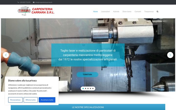 Screenshot of carpenteriacarrara.it