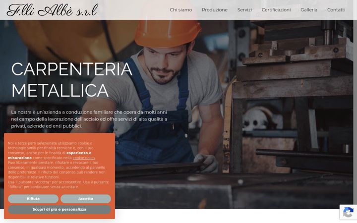 Screenshot of carpenteriafratellialbe.com