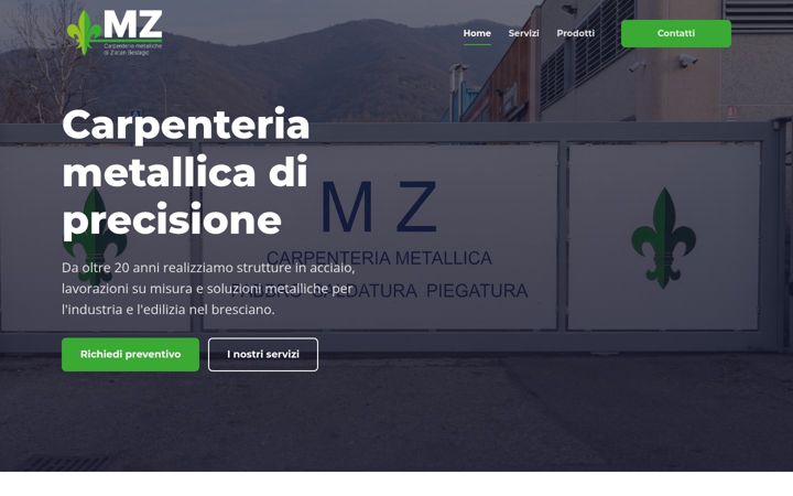 Screenshot of carpenteriamz.it
