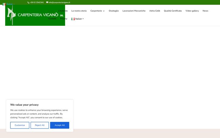 Screenshot of carpenteriavigano.it
