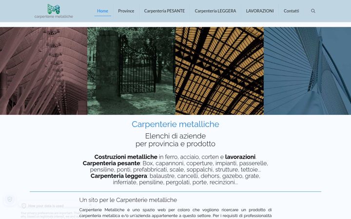 Screenshot of carpenteriemetalliche.net