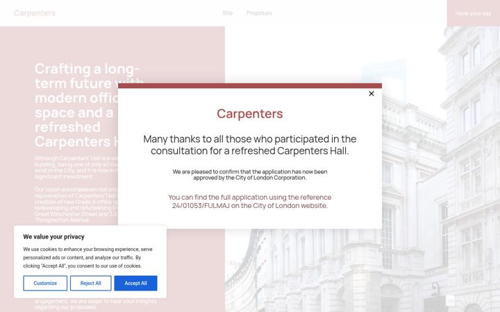Screenshot of carpenters2024.co.uk