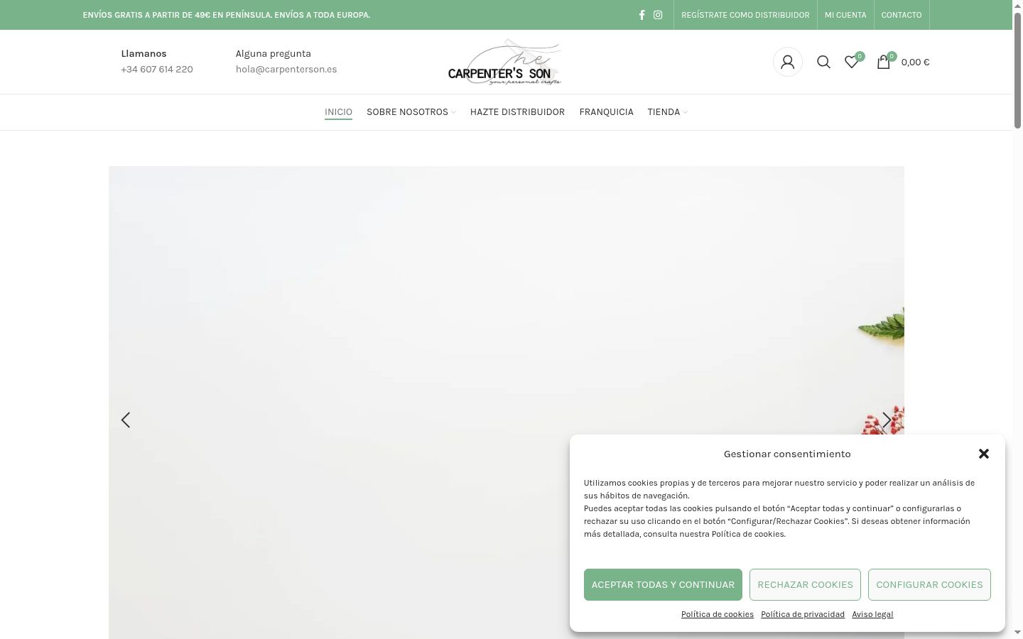 Képernyőkép a bármilyen interakció előtt megjelenő hozzájárulási bannerről