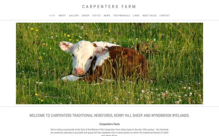 Screenshot of carpenterstraditionalherefords.com