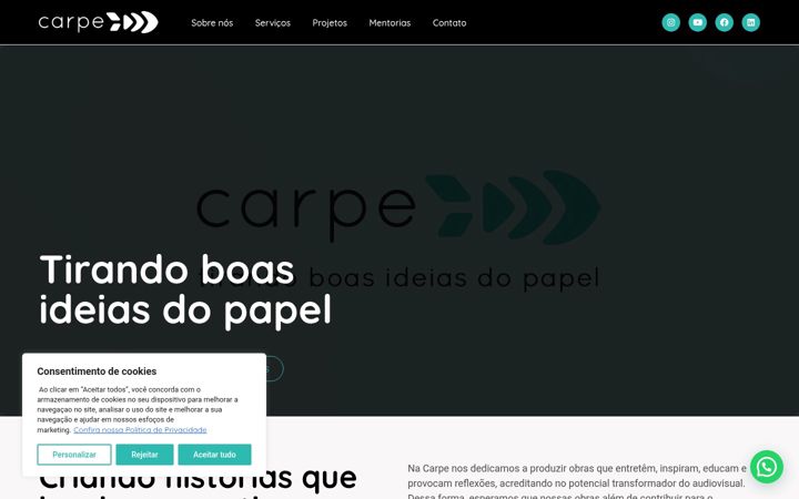 Screenshot of carpeprodutora.com