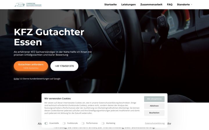 Screenshot of carpertise-sv.de
