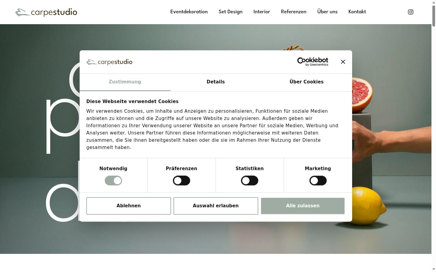 Screenshot tal-banner tal-kunsens muri qabel kwalunkwe interazzjoni