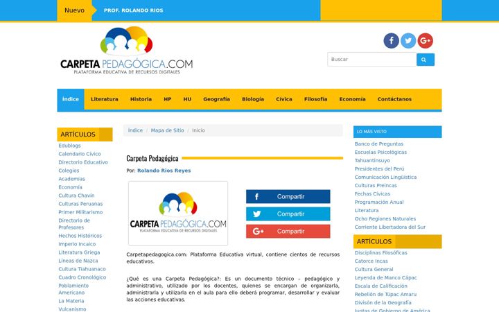 Screenshot of carpetapedagogica.com