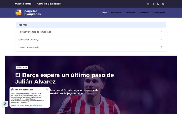 Screenshot of carpetasfcb.com
