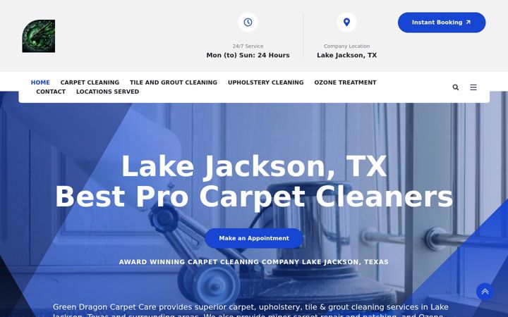 Screenshot of carpetcleanerslakejacksontx.com