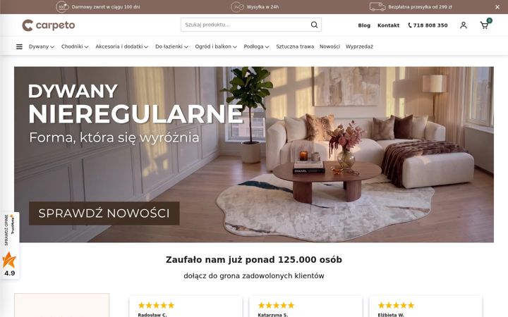Zrzut ekranu carpeto.pl